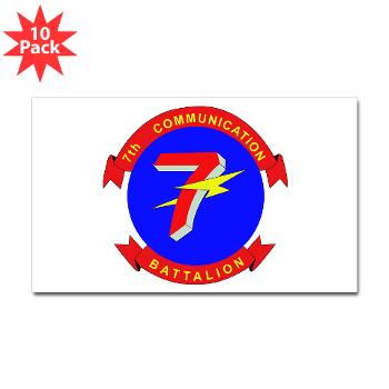 7CB - M01 - 01 - 7th Communication Battalion - Sticker (Rectangle 10 pk)